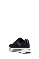 Geox Women's Black Kency Thick Sole Lace-Up Leather Sneaker | Derimod Geox Women's Black Kency Thick Sole Lace-Up Leather Sneaker | Derimod