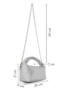 Women's Silver Long Strap Braided Mini Handbag | Derimod Women's Silver Long Strap Braided Mini Handbag | Derimod