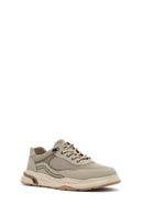 Men's Beige Lace-up Leather Sneaker | Derimod Men's Beige Lace-up Leather Sneaker | Derimod