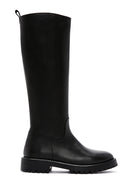 Women's Black Zippered Leather Boots | Derimod Women's Black Zippered Leather Boots | Derimod