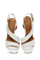 Women's White Heeled Sandals | Derimod Women's White Heeled Sandals | Derimod