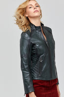 Naomi Women's Leather Jacket | Derimod Naomi Women's Leather Jacket | Derimod