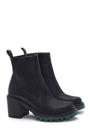 Women's Leather Zippered Heeled Boots | Derimod Women's Leather Zippered Heeled Boots | Derimod