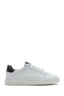Men's White Lace-up Leather Sneaker | Derimod Men's White Lace-up Leather Sneaker | Derimod