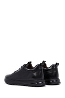 Men's Black Lace-Up Leather Casual Sneakers | Derimod Men's Black Lace-Up Leather Casual Sneakers | Derimod
