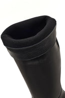 Women's Black Thick Heeled Leather Boot | Derimod Women's Black Thick Heeled Leather Boot | Derimod