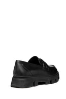 Geox Kadın Siyah Vilde Deri Makosen Loafer | Derimod Geox Kadın Siyah Vilde Deri Makosen Loafer | Derimod