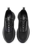 Erkek Siyah Bağcıklı Nubuk Deri Sneaker | Derimod Erkek Siyah Bağcıklı Nubuk Deri Sneaker | Derimod