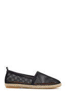 Kadın Siyah Deri Espadril | Derimod Kadın Siyah Deri Espadril | Derimod