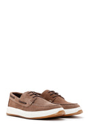 Men's Mink Lace-Up Suede Leather Casual Shoes | Derimod Men's Mink Lace-Up Suede Leather Casual Shoes | Derimod
