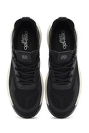 Erkek Siyah Bağcıklı Kalın Tabanlı Sneaker | Derimod Erkek Siyah Bağcıklı Kalın Tabanlı Sneaker | Derimod