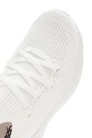 Derimod Zero Women's White Lace-Up Thick Soled Fabric Sneaker | Derimod Derimod Zero Women's White Lace-Up Thick Soled Fabric Sneaker | Derimod