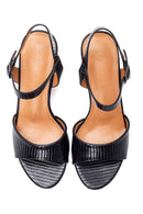 Women's Black Thick Heeled Sandals | Derimod Women's Black Thick Heeled Sandals | Derimod