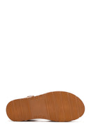 Kadın Taba Bilekten Bantlı Deri Comfort Sandalet | Derimod Kadın Taba Bilekten Bantlı Deri Comfort Sandalet | Derimod