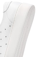 Men's White Lace-up Thick-Sole Leather Sneaker | Derimod Men's White Lace-up Thick-Sole Leather Sneaker | Derimod