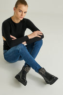Stone Detailed Women's Boots | Derimod Stone Detailed Women's Boots | Derimod