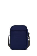 Men's Navy Blue Mini Fabric Messenger Bag | Derimod Men's Navy Blue Mini Fabric Messenger Bag | Derimod