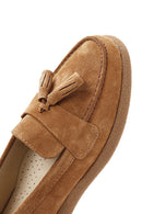 Women's Tan Suede Leather Comfort Loafer | Derimod Women's Tan Suede Leather Comfort Loafer | Derimod
