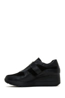 Women's Black Leather Wedge Heeled Shoes | Derimod Women's Black Leather Wedge Heeled Shoes | Derimod