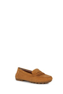 Geox Women's Brown Kosmopolis + Grip Suede Leather Loafer | Derimod Geox Women's Brown Kosmopolis + Grip Suede Leather Loafer | Derimod