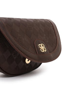 Woman Brown Long-Strap Printed Mini Crossbody Bag | Derimod Woman Brown Long-Strap Printed Mini Crossbody Bag | Derimod