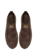 Erkek Vizon Süet Deri Espadril | Derimod Erkek Vizon Süet Deri Espadril | Derimod