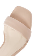 Women's Beige Ankle Strap Chunky Heel Sandals | Derimod Women's Beige Ankle Strap Chunky Heel Sandals | Derimod