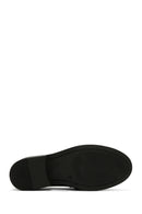 Women's Black Buckle Detailed Leather Masculine Loafer | Derimod Women's Black Buckle Detailed Leather Masculine Loafer | Derimod