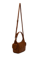 Woman Brown Long-Strap Quilted Shoulder Bag | Derimod Woman Brown Long-Strap Quilted Shoulder Bag | Derimod