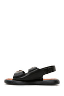 Women's Black Double Buckle Sandals | Derimod Women's Black Double Buckle Sandals | Derimod