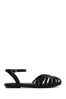 Women's Black Ankle Strap Stone Sandals | Derimod Women's Black Ankle Strap Stone Sandals | Derimod