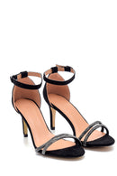 Women's Stone Detailed Heeled Sandals | Derimod Women's Stone Detailed Heeled Sandals | Derimod