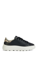 Geox Women's Black Spherica Ec4.1 Lace-up Leather Sneaker | Derimod Geox Women's Black Spherica Ec4.1 Lace-up Leather Sneaker | Derimod
