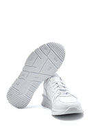 Men's White Leather Sneaker | Derimod Men's White Leather Sneaker | Derimod
