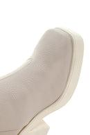 Women's Beige Zippered Heeled Casual Boots | Derimod Women's Beige Zippered Heeled Casual Boots | Derimod