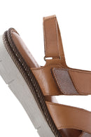 Women's Tan Leather Comfort Sandals | Derimod Women's Tan Leather Comfort Sandals | Derimod