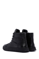 Men's Black Zippered Leather Boots | Derimod Men's Black Zippered Leather Boots | Derimod