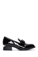 Kadın Siyah Rugan Topuklu Loafer | Derimod Kadın Siyah Rugan Topuklu Loafer | Derimod