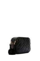 Women's Black Long Strap Quilted Crossbody Bag | Derimod Women's Black Long Strap Quilted Crossbody Bag | Derimod