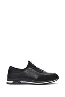 Men's Black Lace-Up Leather Casual Sneaker | Derimod Men's Black Lace-Up Leather Casual Sneaker | Derimod