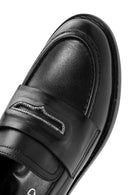 Women's Black Stone Detailed Leather Masculine Loafer | Derimod Women's Black Stone Detailed Leather Masculine Loafer | Derimod