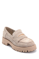Women's Suede Leather Thick Soled Loafer | Derimod Women's Suede Leather Thick Soled Loafer | Derimod