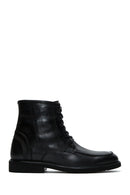 Men's Black Leather Zippered Casual Boots | Derimod Men's Black Leather Zippered Casual Boots | Derimod