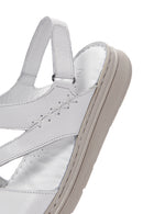 Kadın Beyaz Deri Comfort Sandalet | Derimod Kadın Beyaz Deri Comfort Sandalet | Derimod