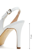 Women's White Leather Heeled Shoes | Derimod Women's White Leather Heeled Shoes | Derimod