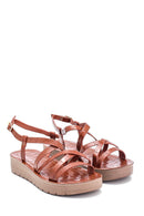 Kadın Casual Kroko Desenli Sandalet | Derimod Kadın Casual Kroko Desenli Sandalet | Derimod
