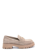 Women's Suede Leather Thick Soled Loafer | Derimod Women's Suede Leather Thick Soled Loafer | Derimod
