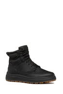 Geox Men's Black Granito + Grip Abx Laced Waterproof Leather Casual Boots | Derimod Geox Men's Black Granito + Grip Abx Laced Waterproof Leather Casual Boots | Derimod