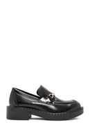 Kadın Siyah Toka Detaylı Maskülen Loafer | Derimod Kadın Siyah Toka Detaylı Maskülen Loafer | Derimod