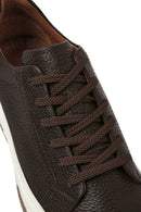 Men's Brown Lace-up Thick-Sole Leather Sneaker | Derimod Men's Brown Lace-up Thick-Sole Leather Sneaker | Derimod